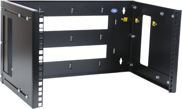 Кронштейн телекоммуникационный настенный 6U, регулируемая глубина 300-450 мм, цвет черный Кронштейн телекоммуникационный настенный 6U, регулируемая глубина 300-450 мм, цвет черный