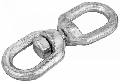 Вертлюг петля-петля D6, оцинкованная сталь Вертлюг петля-петля D6, оцинкованная сталь