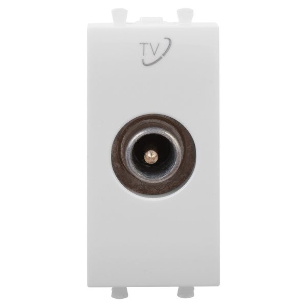 Розетка TV проходная модульная, Avanti, белое облако, 1 модуль Розетка TV проходная модульная, Avanti, белое облако, 1 модуль