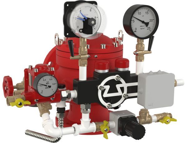 Узел управления спринклерный воздушный в комплекте с акселератором УУ-С100/1,6Вз-ВФ.О4 -01 Узел управления спринклерный воздушный в комплекте с акселератором УУ-С100/1,6Вз-ВФ.О4 -01