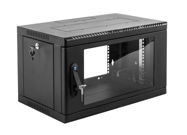 Шкаф телекоммуникационный настенный сварной 6U (600 × 500) съёмные стенки, дверь стекло, чёрный Шкаф телекоммуникационный настенный сварной 6U (600 × 500) съёмные стенки, дверь стекло, чёрный