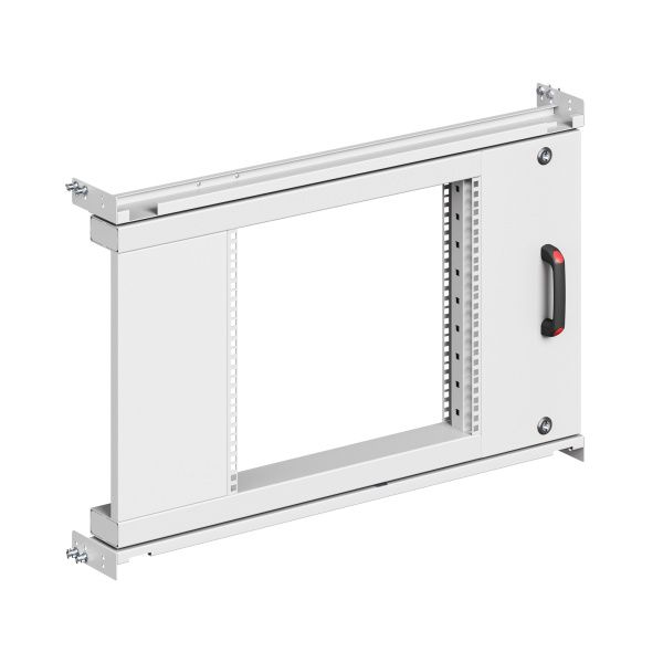 Рама поворотная частичная, центрированная 9U для 19" оборудования для корпусов CQE & CQE N, ВхШ 600х1000 мм Рама поворотная частичная, центрированная 9U для 19" оборудования для корпусов CQE & CQE N, ВхШ 600х1000 мм