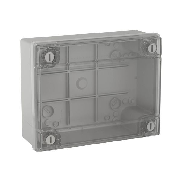 Коробка ответвит. с гладкими стенками и прозрачной крышкой, IP56, 380х300х120мм Коробка ответвит. с гладкими стенками и прозрачной крышкой, IP56, 380х300х120мм