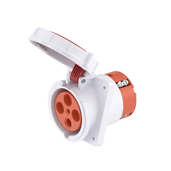 Розетка панельная с наклоном PAS IP67 125A 3P+E 400В Розетка панельная с наклоном PAS IP67 125A 3P+E 400В