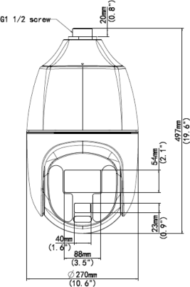 Скоростная IP PTZ видеокамера Uniview IPC68188EFW-X25-F40G-VH. Изображение 1 Скоростная IP PTZ видеокамера Uniview IPC68188EFW-X25-F40G-VH. Изображение 1