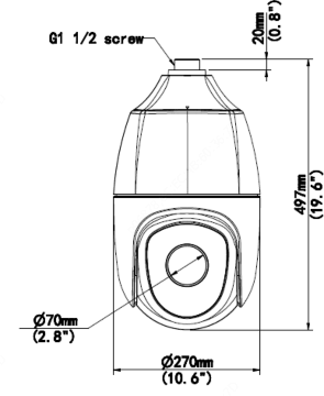Скоростная IP PTZ видеокамера Uniview IPC6854ER-X40-VF. Изображение 1 Скоростная IP PTZ видеокамера Uniview IPC6854ER-X40-VF. Изображение 1