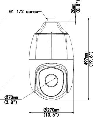 Скоростная IP PTZ видеокамера Uniview IPC6858ER-X40-VF. Изображение 1 Скоростная IP PTZ видеокамера Uniview IPC6858ER-X40-VF. Изображение 1