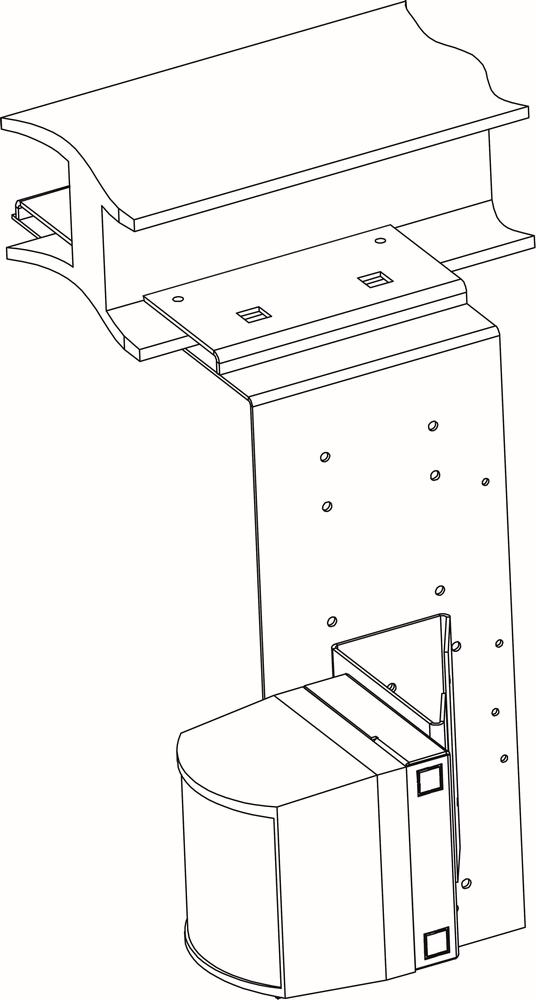 Кронштейн для креп-ия ИПДЛ к двутавровой балке №64-115. Изображение 1 Кронштейн для креп-ия ИПДЛ к двутавровой балке №64-115. Изображение 1