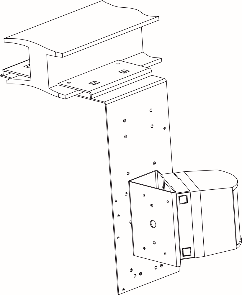 Кронштейн для креп-ия ИПДЛ к двутавровой балке №64-115. Изображение 1 Кронштейн для креп-ия ИПДЛ к двутавровой балке №64-115. Изображение 1