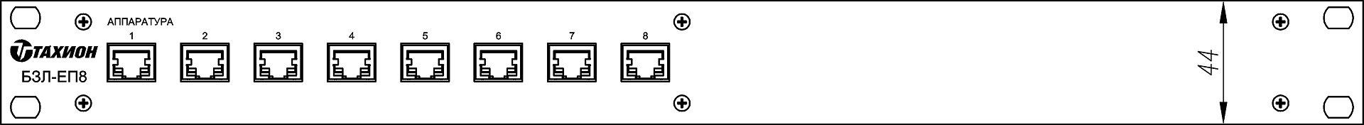 Блок защиты портов в сети ETHERNET c питанием РоЕ БЗЛ-ЕП8. Изображение 1 Блок защиты портов в сети ETHERNET c питанием РоЕ БЗЛ-ЕП8. Изображение 1