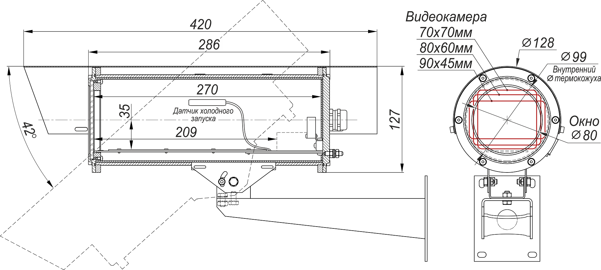 Термокожух из нержавеющей стали ТГБ-9-24/12. Изображение  1 Термокожух из нержавеющей стали ТГБ-9-24/12. Изображение  1