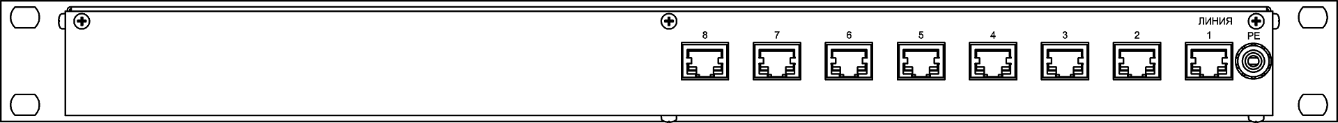 Блок защиты портов в сети ETHERNET c питанием РоЕ БЗЛ-ЕП8. Изображение 1 Блок защиты портов в сети ETHERNET c питанием РоЕ БЗЛ-ЕП8. Изображение 1