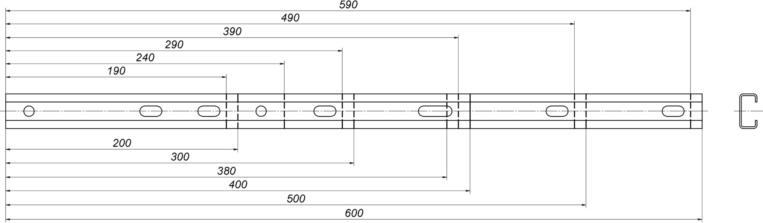 Крепление на опору для шкафов серии ТШ. Изображение  1 Доработка С-образного профиля