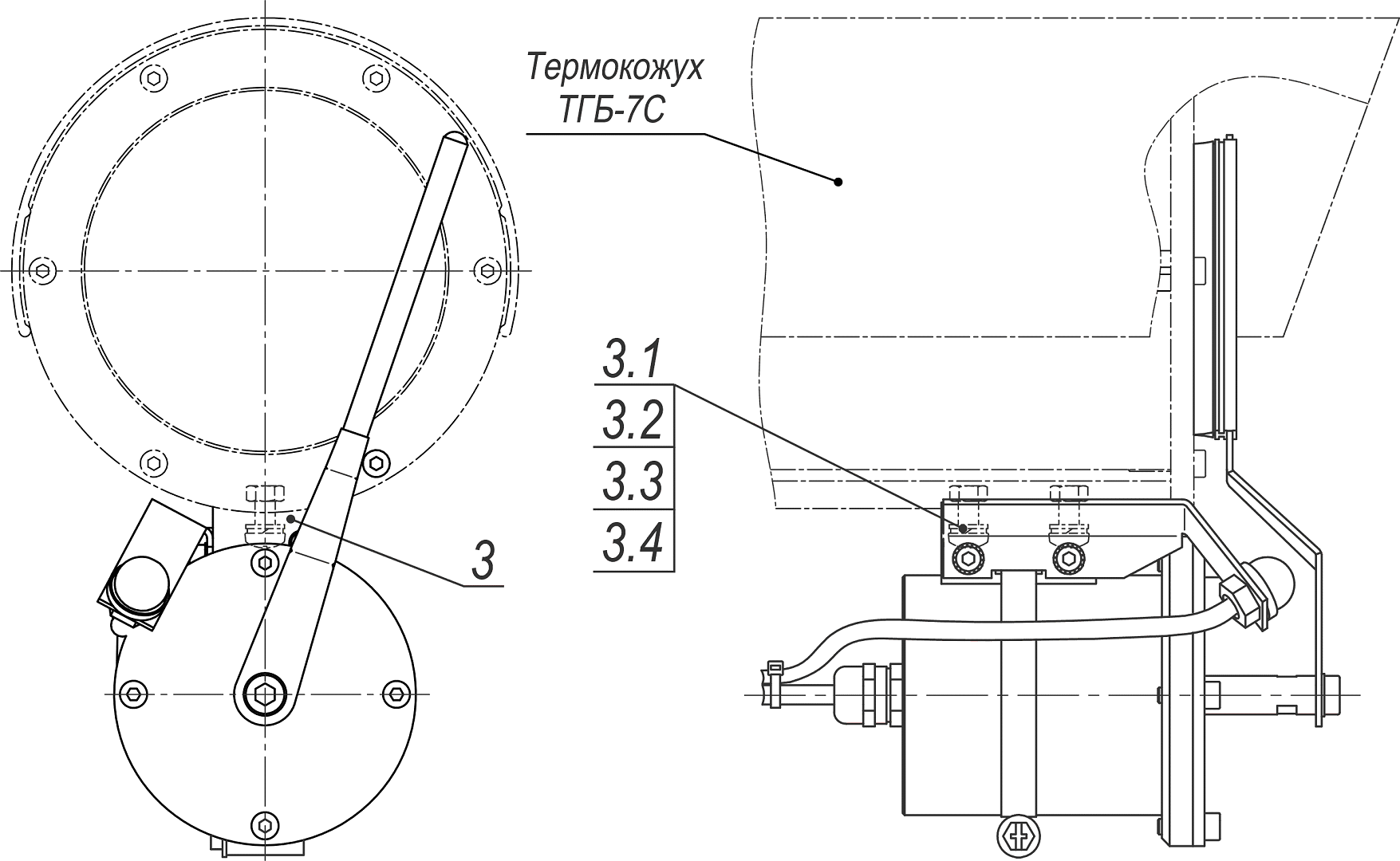 Установка стеклоочистителя СО-2 на термокожух ТГБ-7С Установка стеклоочистителя СО-2 на термокожух ТГБ-7С
