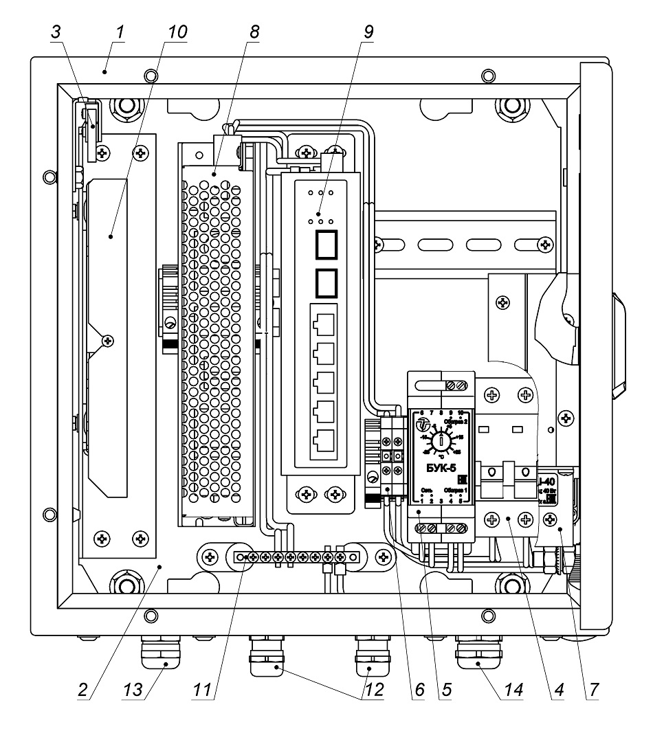 Всепогодный узел коммутации ВУК-14У-PoE+. Изображение  1 Всепогодный узел коммутации ВУК-14У-PoE+. Изображение  1