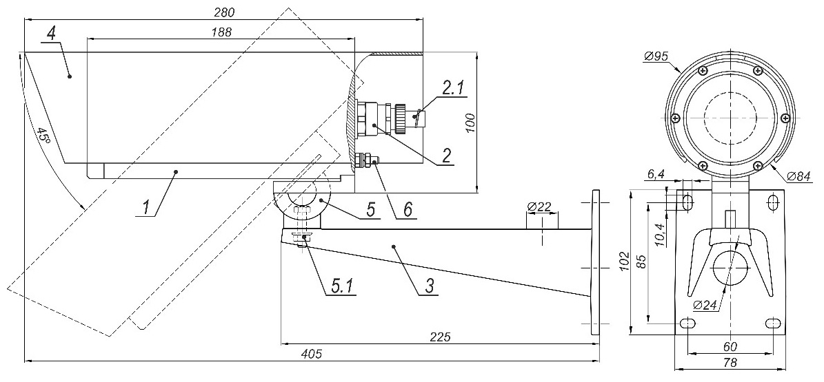 Видеокамера сетевая серии “Корунд-ВБ Смарт”ТВК-65-IP-4М-V2812-PoE+ Ex. Изображение 1 Видеокамера сетевая серии “Корунд-ВБ Смарт”ТВК-65-IP-4М-V2812-PoE+ Ex. Изображение 1