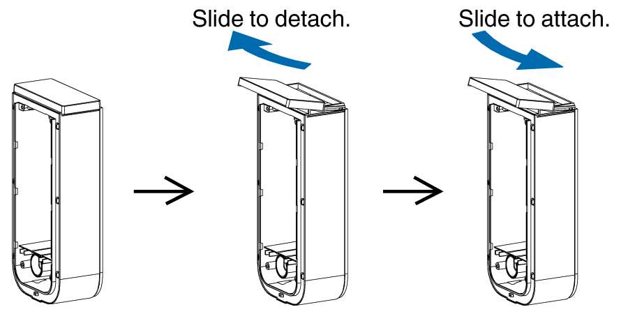 Верхняя крышка для монтажной коробки BXS BACK BOX BXS CAP(BL). Изображение 1 Установка OPTEX BXS CAP
