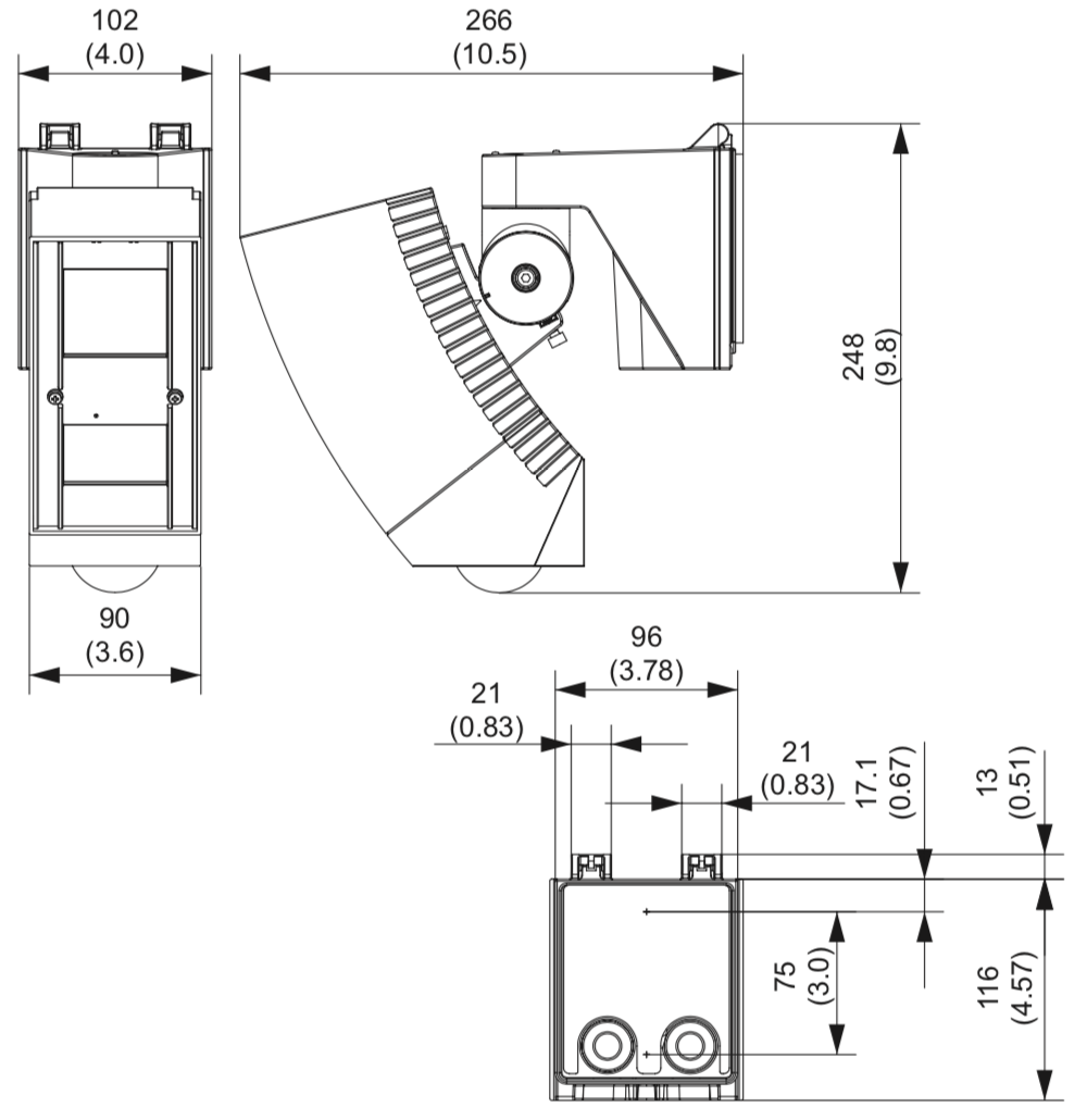 SIP-3020/5. Изображение 1 Габаритные размеры OPTEX SIP-3020/5