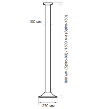 SPIRO 150. Изображение 1 Габаритные размеры OPTEX SPIRO 150