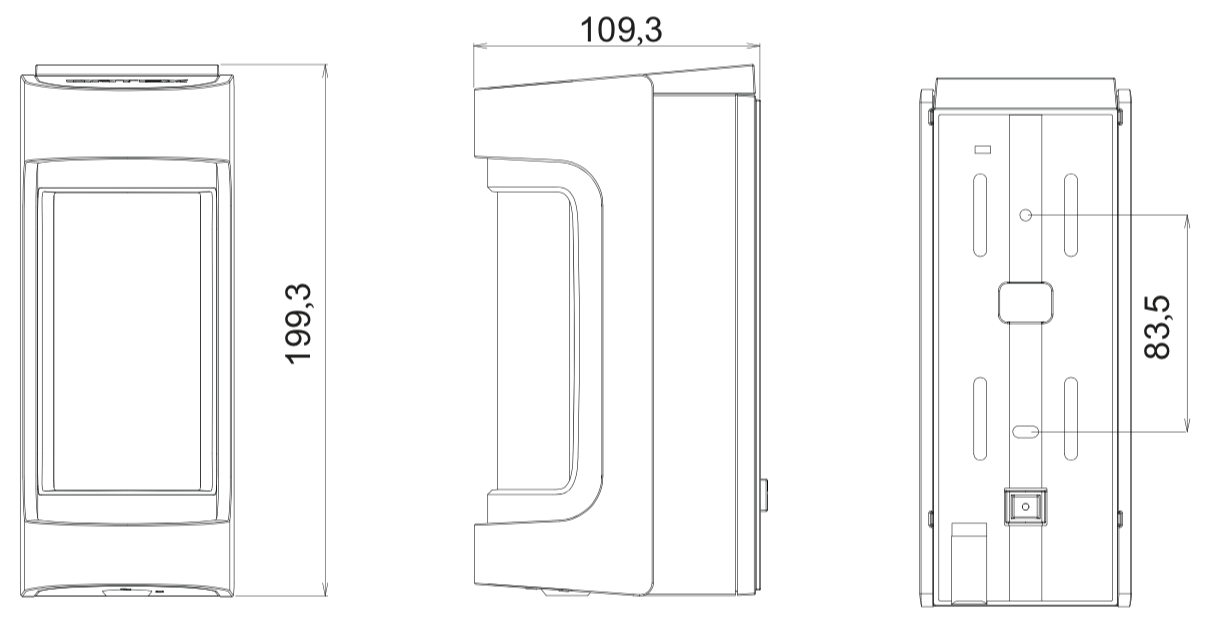 VXS-RAM. Изображение 1 Габаритные размеры OPTEX VXS-RAM