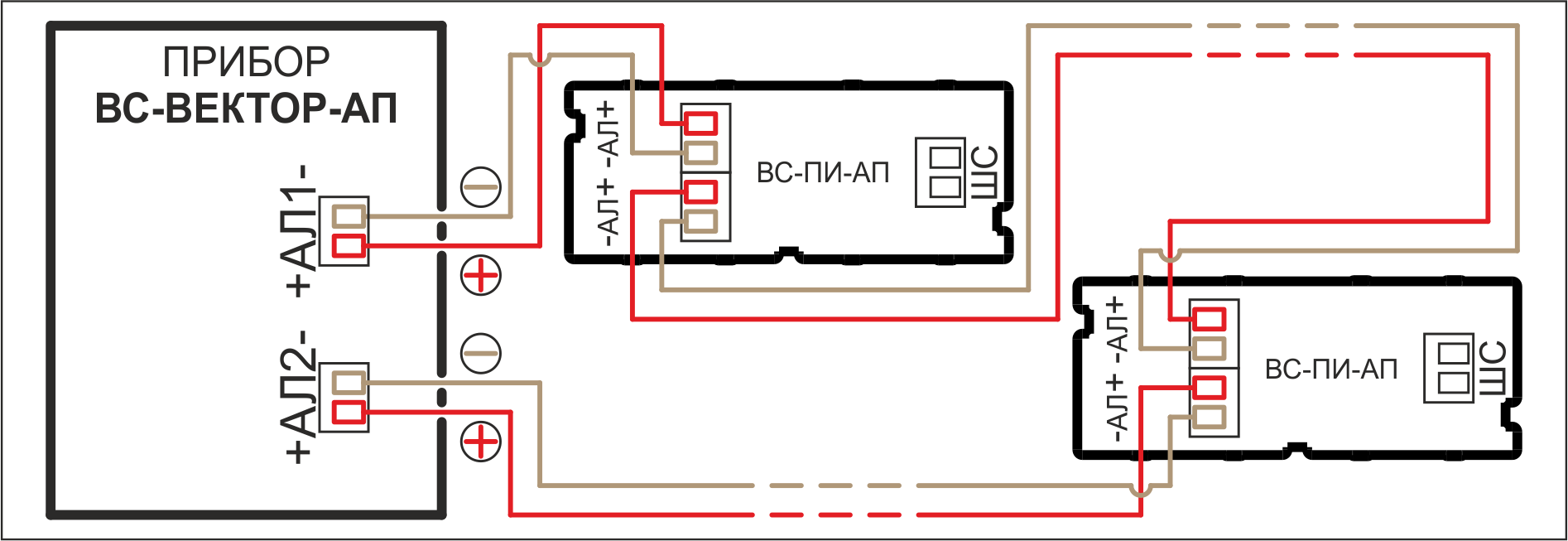 Схема подключения Извещатель ручной радиоканальный ВС-ПИ-АП. Изображение 1