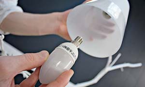 Лампа светодиодная c Li-ion аккумулятором SKAT LED-220 E27. Изображение 1 Стандартный width=